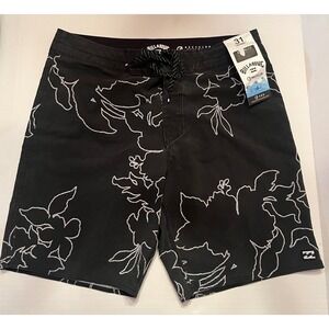 Billabong Recycler Sundays Pro Performance Boardshorts Swim Size 31 Mid Length